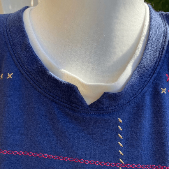 Koret Embroidered Sweatshirt | Navy Blue | Size M | Vintage - Picture 4 of 6